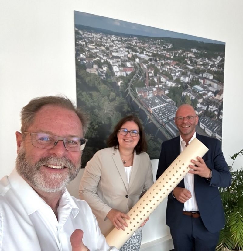 Eva Platz mit Rene Schunck und Dirk Sachsenröder