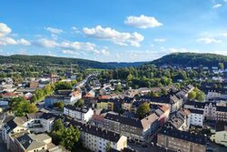 Blick über die Stadt vom Gaskessel aus.