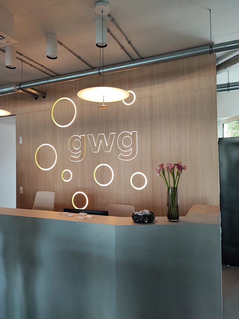 Neuer Empfangsbereich der gwg wuppertal