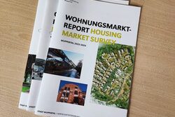 Der neue Wohnungsmarkrteport 2023 als Print-Version.